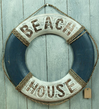 Deko Rettungsring Holz Beach