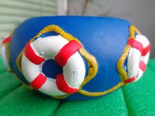 MARITIME KERZE Ton Blau Rot