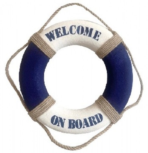 Deko rettungsring welcome on - "welcome,